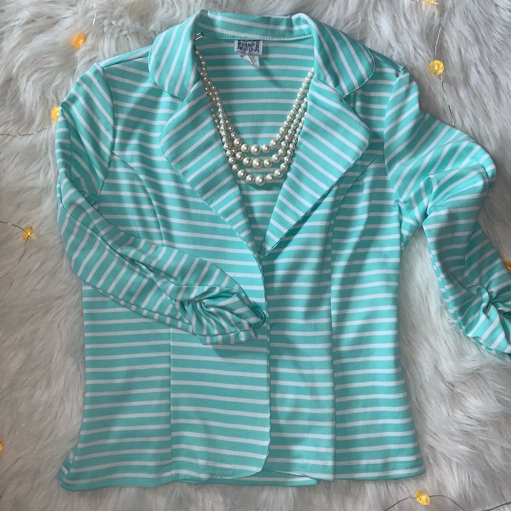 Vamp Striped 3/4 Blazer